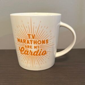 Pfaltzgraff “TV Marathons are my Cardio” Mug. NWT